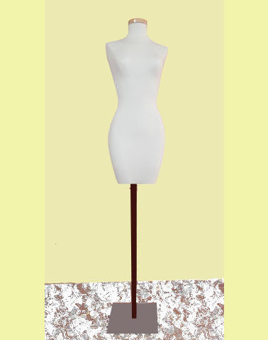 PEDESTAL FORRADO EN TELA BEIGE